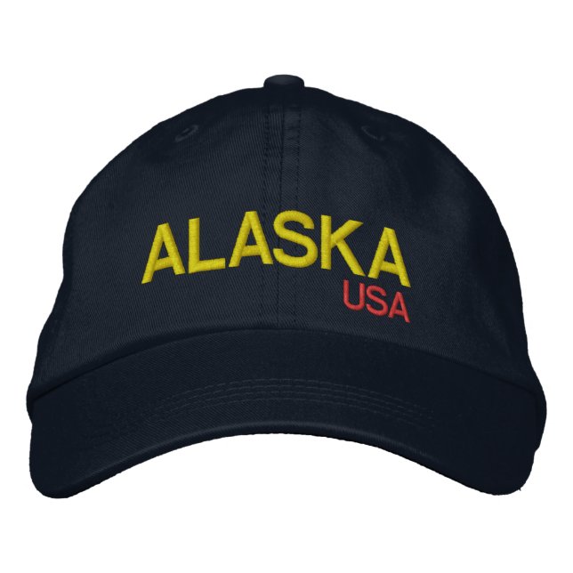 Brodée Casquette réglable Alaska USA (Devant)