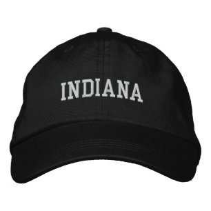 Brodée Casquette réglable brodé Indiana noir