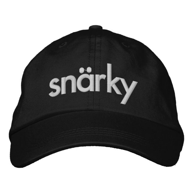 Brodée Casquette réglable brodé Snarky (Devant)
