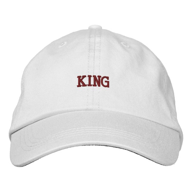 Brodée Casquette réglable élégante avec texte gras King i (Devant)