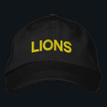 Brodée Casquette réglable Lions<br><div class="desc">Soutenez votre équipe préférée avec ce casquette. Le texte est personnalisable,  vous pouvez donc remplacer le nom de votre équipe préférée par "Lions". Choisissez parmi une variété de couleurs casquettes et de points.</div>