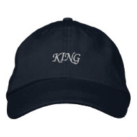 Casquette réglable Navy King Text en coton classiq