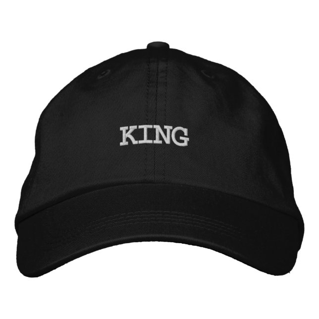 Brodée Casquette réglable noir Regal avec élégant King Pr (Devant)