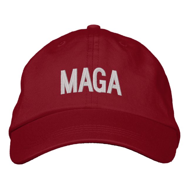 Brodée Casquette réglable personnalisé MAGA (Devant)