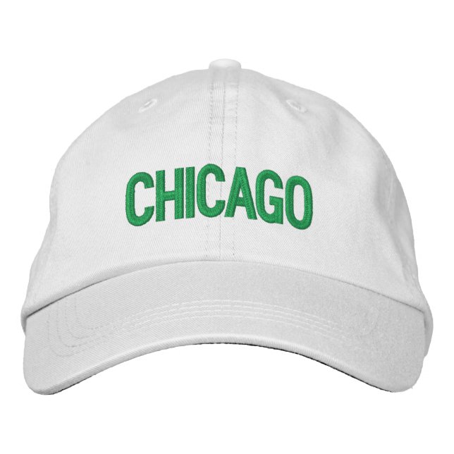 Brodée Casquette réglable personnalisée Chicago (Devant)