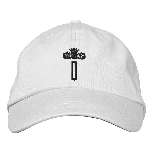 Brodée Casquette réglable personnalisée Monogram Q (Devant)