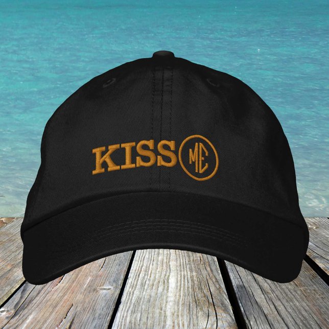 Brodée Casquette rétro KISS ME / Chapeau de camionneur po (Créateur téléchargé)