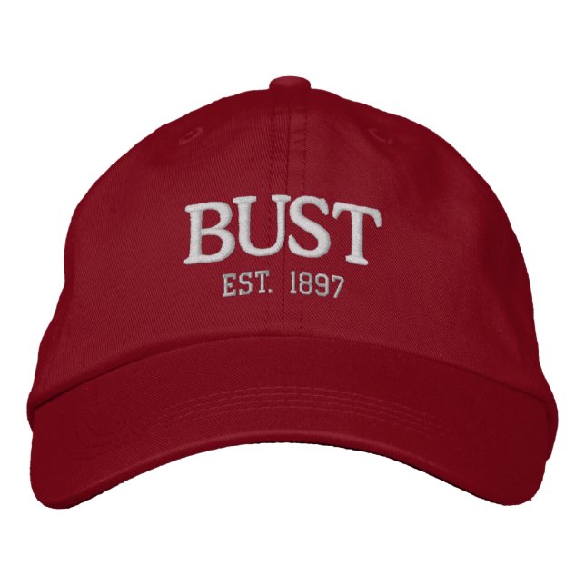 Brodée Casquette rouge BUST (Devant)