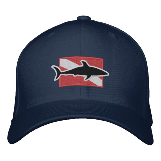 Brodée Casquette Shark Diver (Devant)