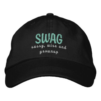 Brodée CASQUETTE SWAG en noir