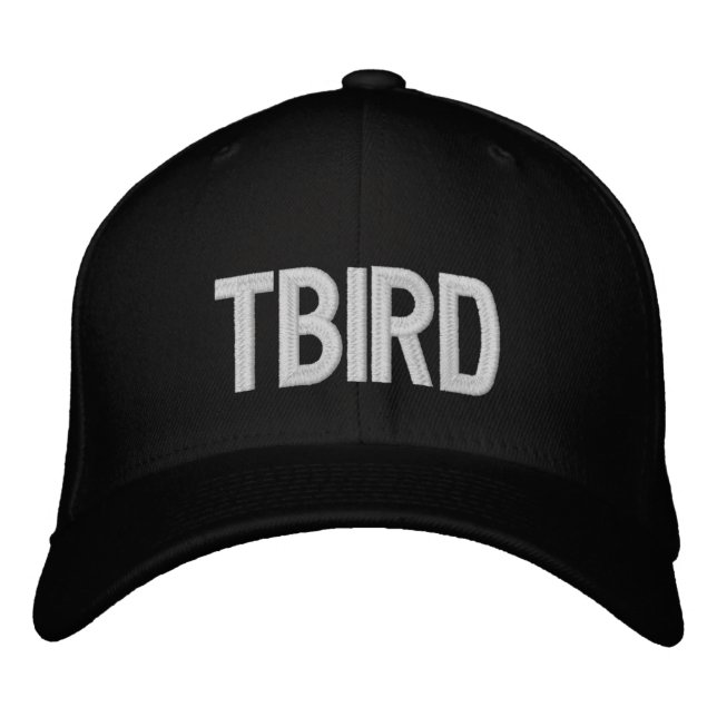 Brodée casquette tbird noir (Devant)
