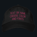 Brodée Casquette texte personnalisé personnalisé Votre Ca<br><div class="desc">Texte / Nom Personnalisé Facile Casquettes brodés - Ajouter Votre Texte / Nom / Logo / Plus avec outil de personnalisation - Choisissez Votre Couleur / Taille / Police - Faites Vos Casquettes De Baseball / Chapeaux de Trucker Cadeaux :)</div>