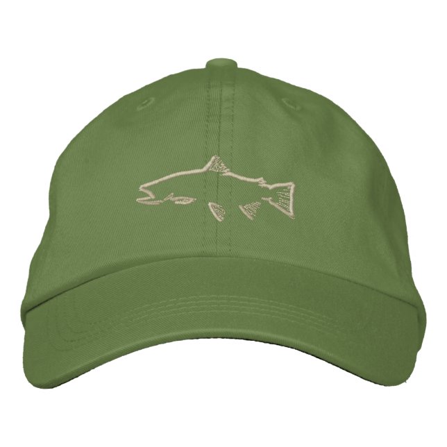 Brodée Casquette Tracker Trout - Olive (Devant)