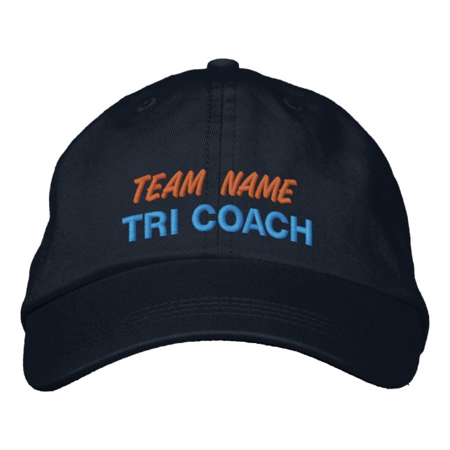 BRODÉE CASQUETTE TRI COACH BASEBALL (Devant)