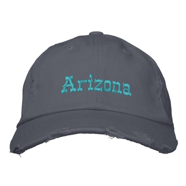 Brodée Casquette Turquoise de l'Arizona (Devant)