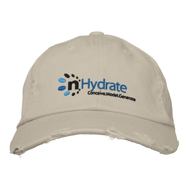 Brodée Casquette Twill Chino en détresse (Devant)