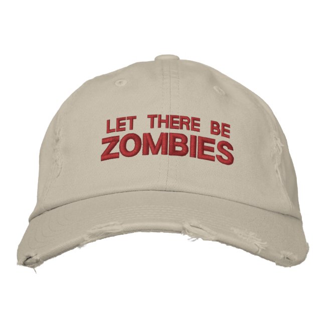Brodée Casquette "Worm Look" Qu'Il Y Ait Des Zombies (Devant)