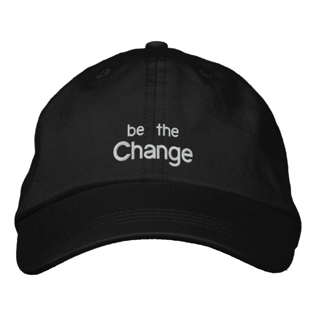 Brodée Changer le Casquette de broderie /Noir (Devant)