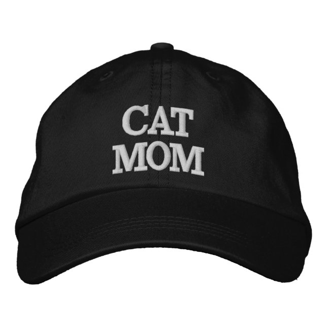 Brodée Chat Maman Casquette brodé, Amoureux des chats ten (Devant)