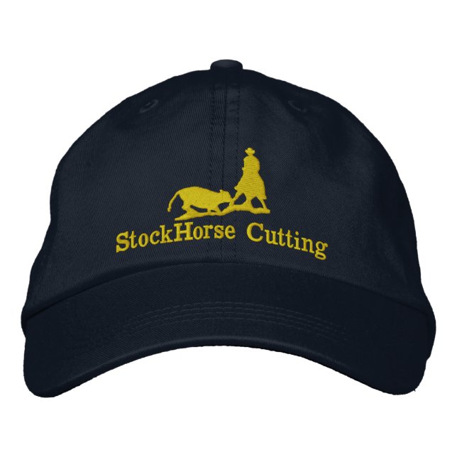 Brodée Cheval coupé avec Casquette de silhouette de vache (Devant)