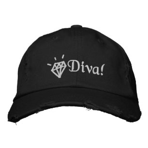 Brodée chic bling diamant diva brodé casquette