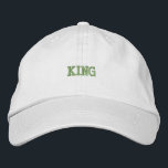 Brodée Chic Casquette en coton avec Casquette de broderie<br><div class="desc">Casquette en coton chic avec texte brodé "King", alliant confort et élégance décontractée.</div>