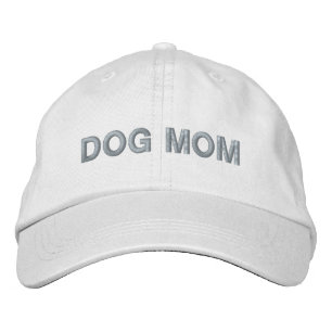 Brodée Chien Maman rose blanc brodé Casquette de baseball