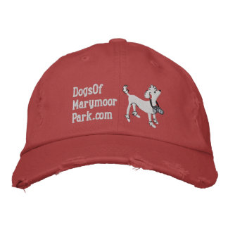 Brodée Chiens de casquette de Marymoor - blanc