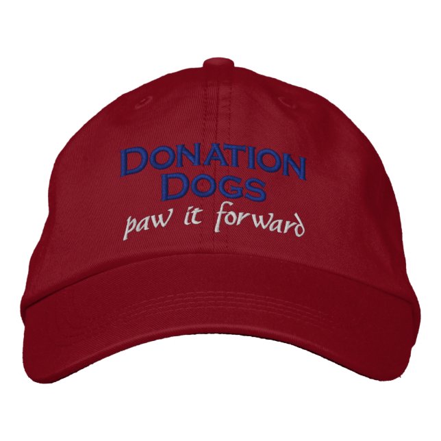 Brodée Chiens de don (faites suivre) Casquette Rouge (Devant)