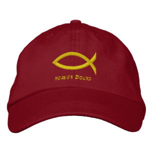 Brodée Christian Fish brodé Casquette de baseball