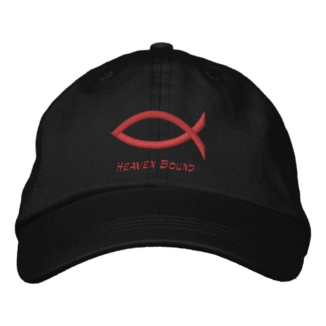 Brodée Christian Fish brodé Casquette de baseball (Devant)