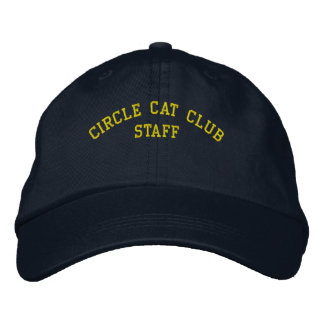 Brodée Circle Cat Club Casquette du personnel