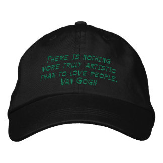 Brodée Citation Van Gogh Art et Love Casquette brodé