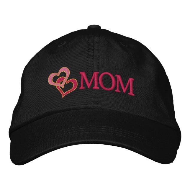 Brodée Coeurs sur un Casquette pour maman broderie person (Devant)