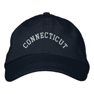 Brodée Connecticut brodé Casquette de base bleu marine