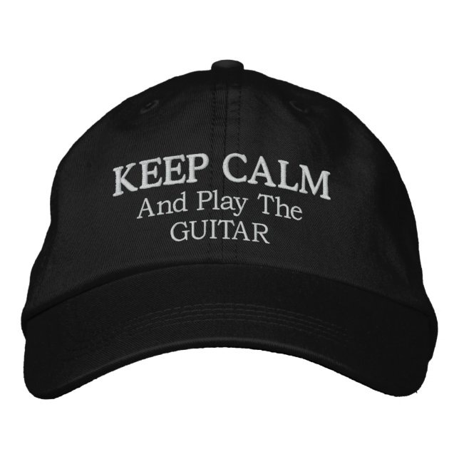 Brodée Conserver le calme musique guitare Casquette brodé (Devant)