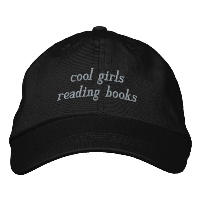 Brodée cool lisant des livres brodés casquette (Devant)