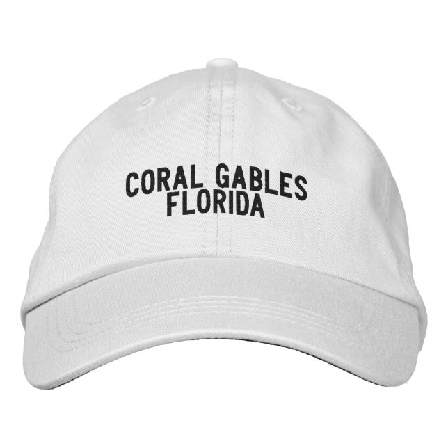 Brodée Coral Gables Floride Casquette (Devant)