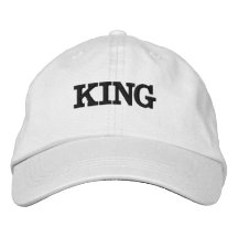 Couleur blanche Casquette ou Casquette King texte 