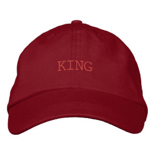 Brodée Couleur du texte KING - Casquette Nice couleur rou