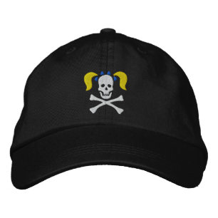 Brodée Crâne de fille avec queue Casquette brodé