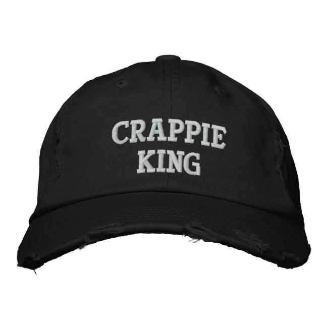 Brodée Crappie King - Casquette brodé personnalisable (Devant)