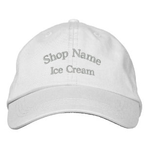 Brodée Crème glacée Nom de la boutique Casquette brodé