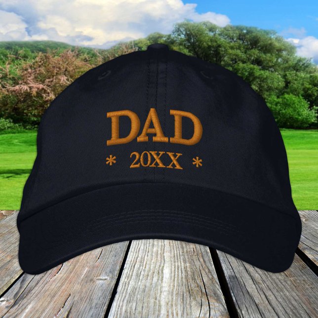 Brodée DAD 20XX brodé casquette de baseball or / bleu (Créateur téléchargé)