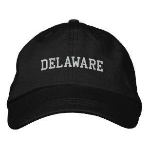 Brodée Delaware brodé Casquette ajustable noir