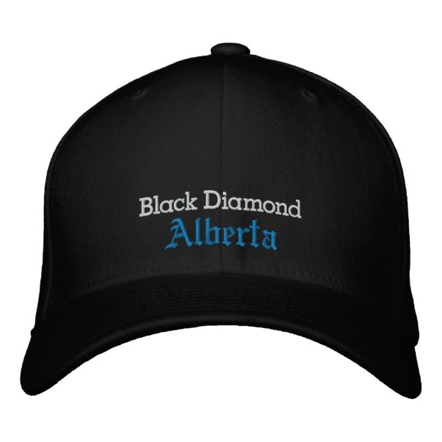 Brodée Diamant noir, Casquette (alberta) (Devant)