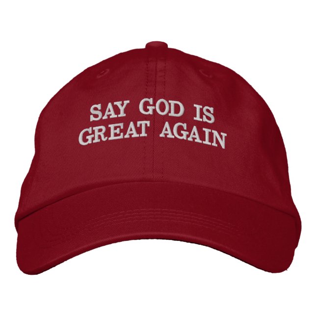 Brodée Dis que Dieu est grand de nouveau Casquette (Devant)