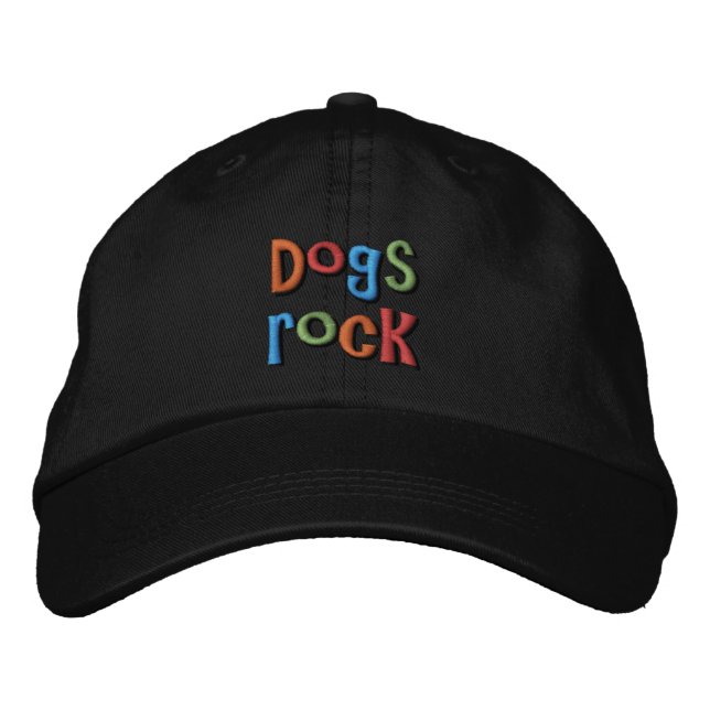 Brodée Dogs Rock Casquette de baseball brodé (Devant)
