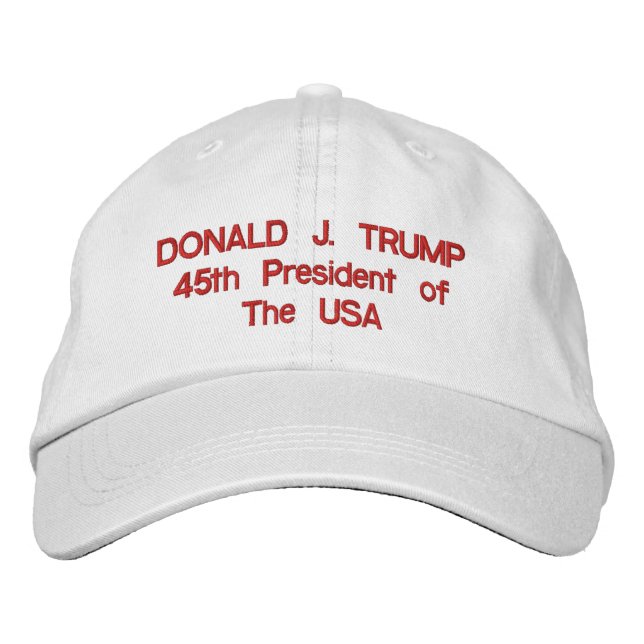 Brodée Donald J. Trump 45e président du Casquette américa (Devant)