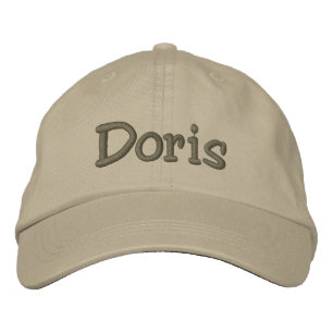 Brodée Doris Nom Casquette de baseball brodé Khaki